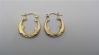 Gold Earrings 14K Yellow Gold 1.3g